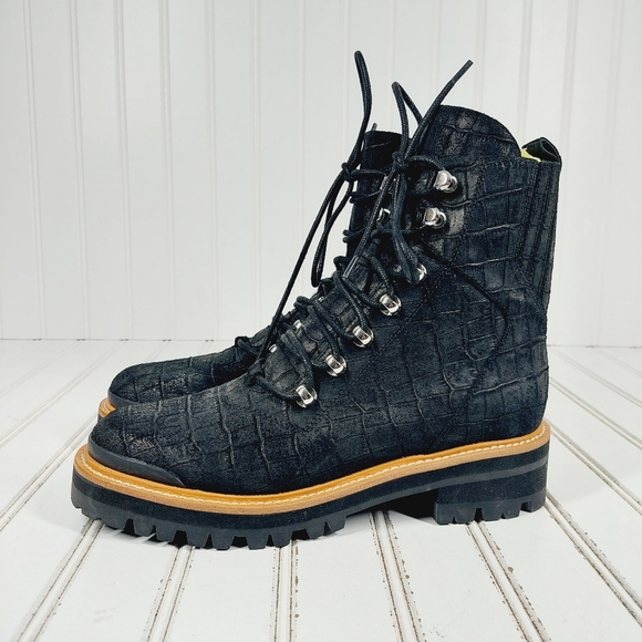 Marc Fisher Shoes New Marc Fisher Izzie 2 Black Suede Lace Up